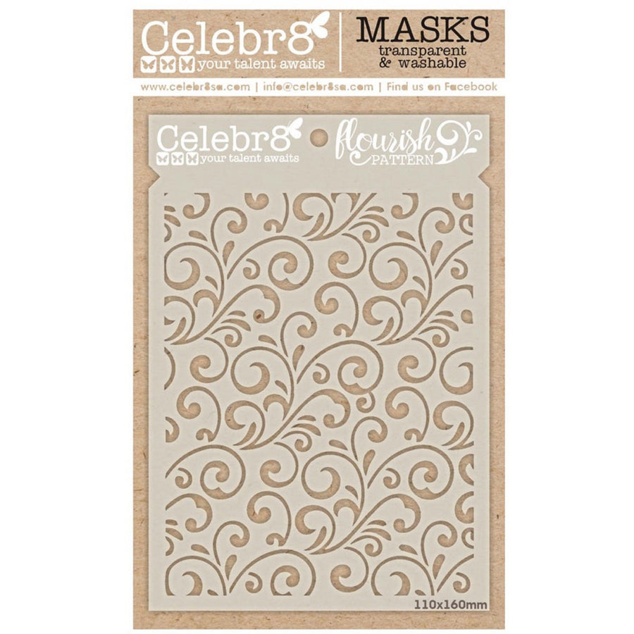 Flourish Pattern Layering Stencil- Layering use to add Texture and Design