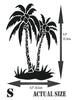 Palm Trees Stencil - Tropical Island Coconut Trees