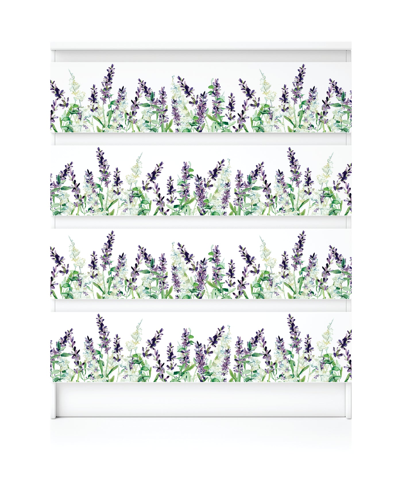 Lavender 2 Border Rice Paper- 3 Sheets Printed Mulberry Paper Border 36gsm