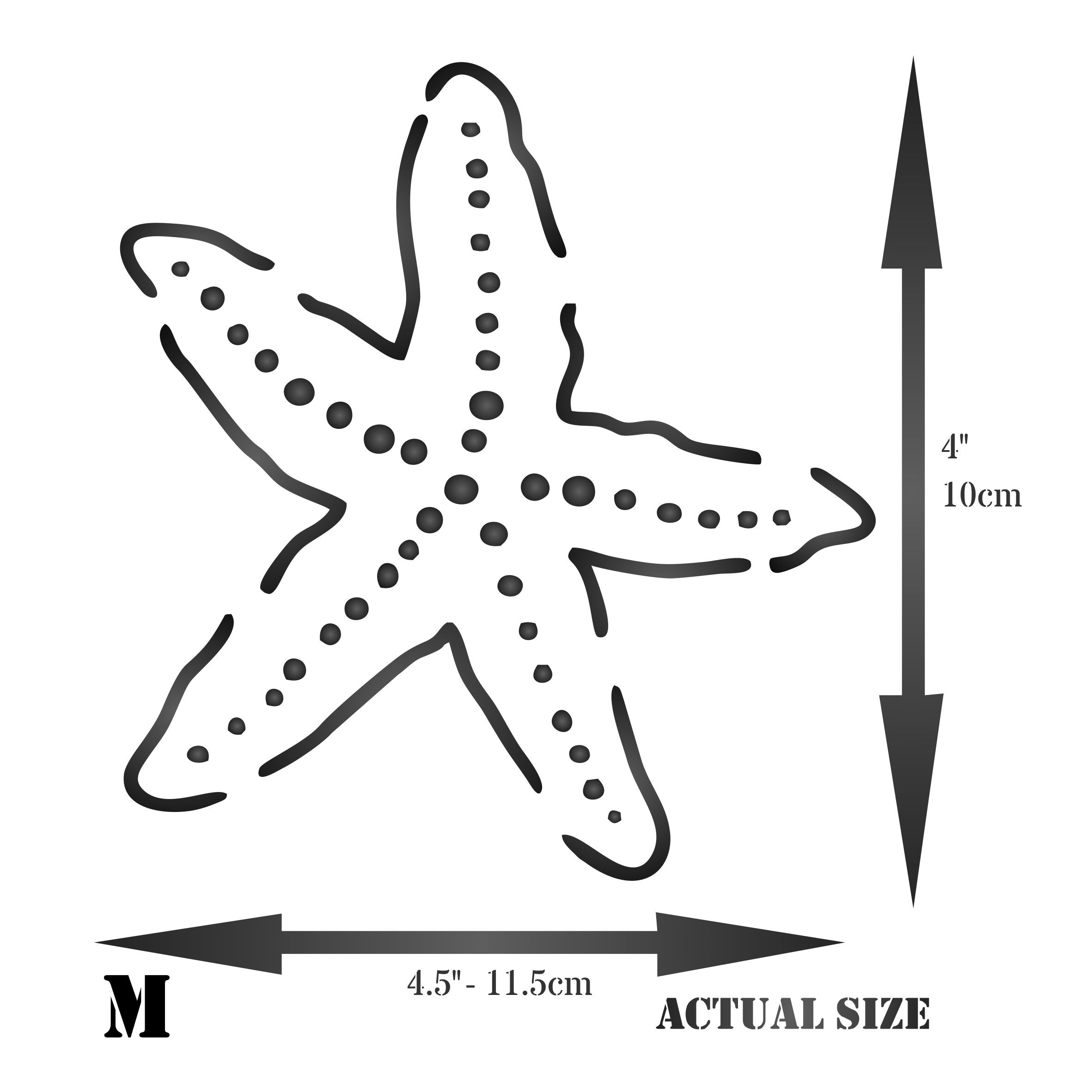 Starfish Stencil - SSea Ocean Nautical Seashore Reef Fish