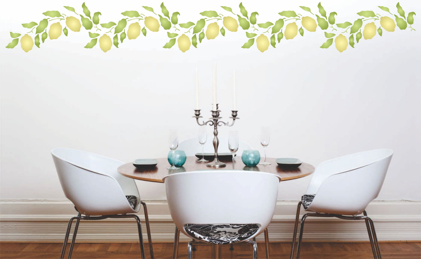 Lemon Branch Stencil- Classic Fruit Lemon Bough