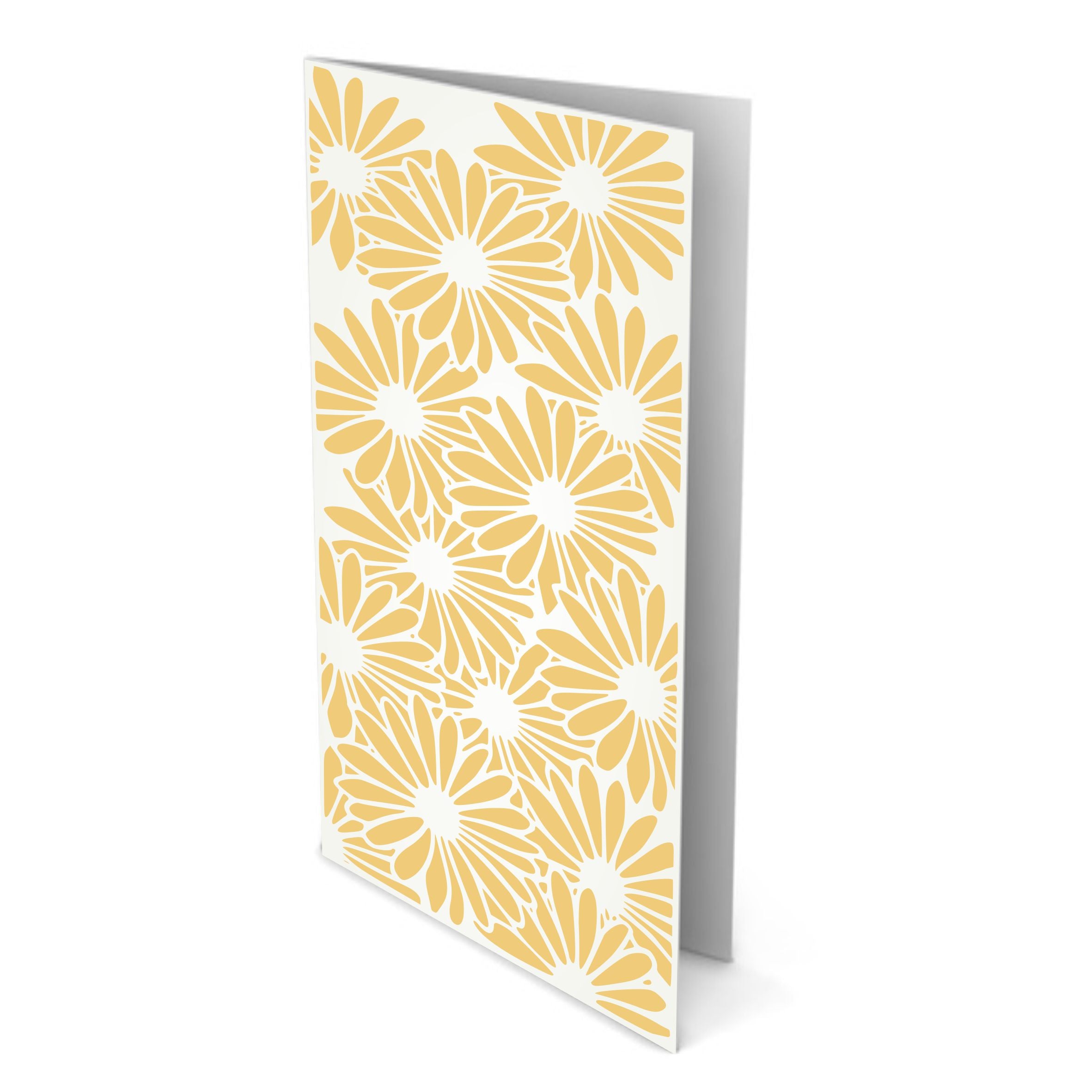 Slimline Daisy Stencil- Flower Daisies Card Making Slimline DiesCards Template