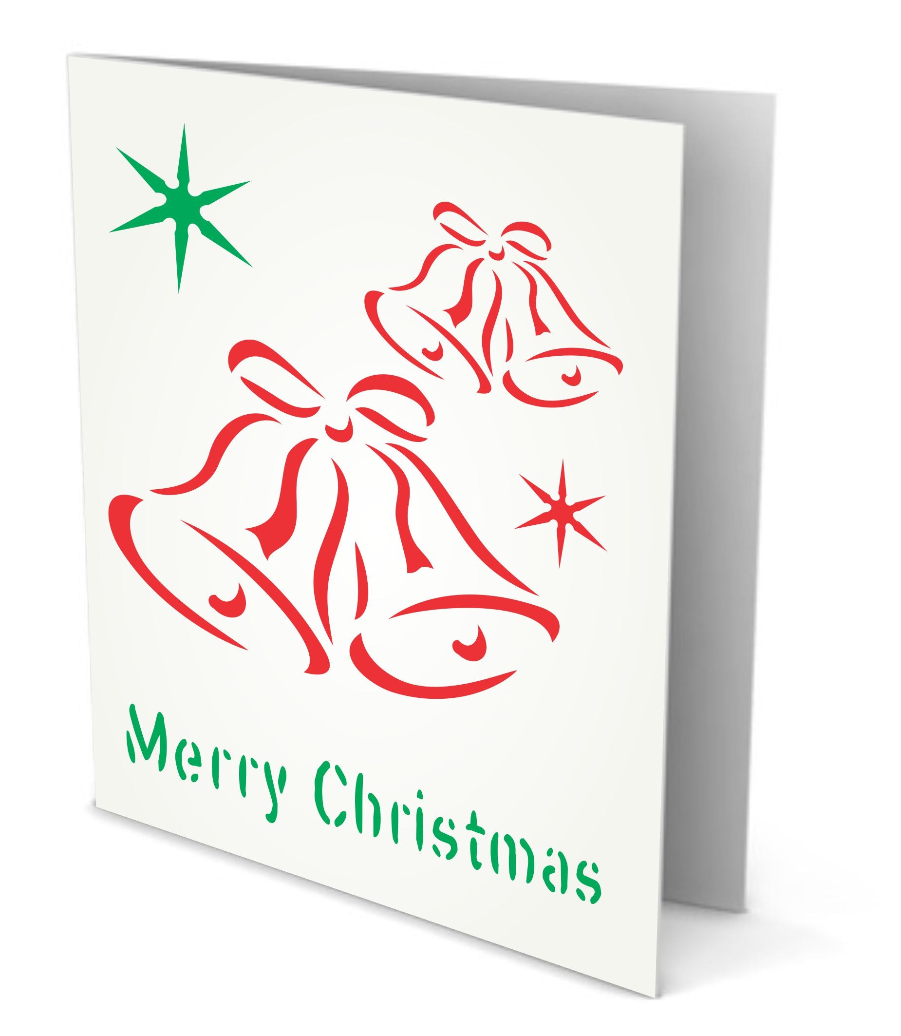 Christmas Bells Stencil - Bell Christmas Cards or Decorations