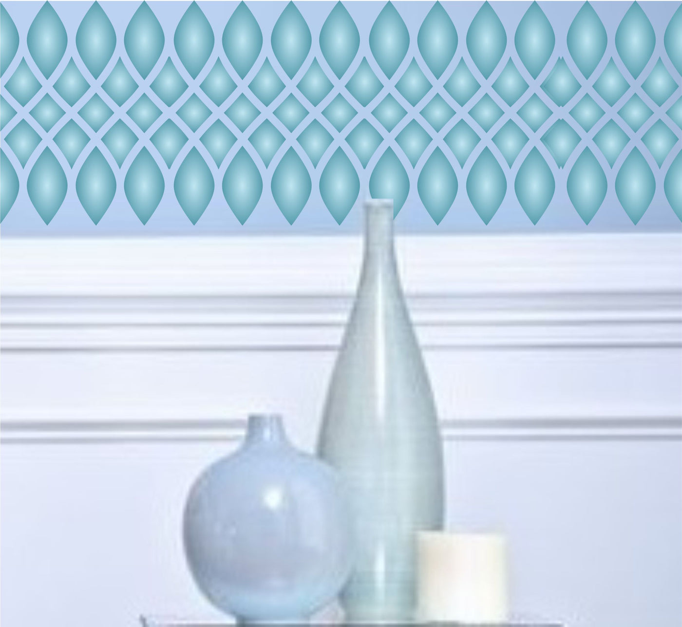 Regal Trellis Stencil - Allover Regal Trellis Pattern Template