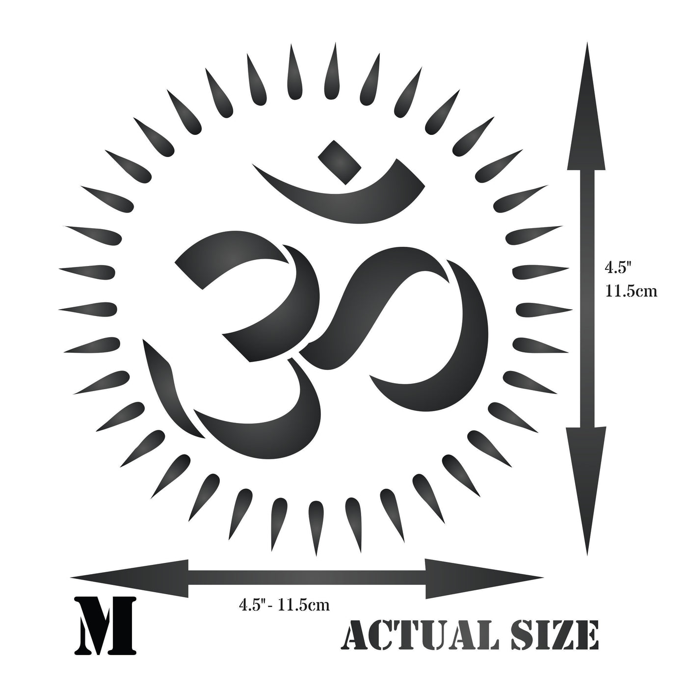 OM Stencil - AUM Indian Mantra Sanskrit Hindu Spiritual