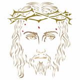 Jesus Stencil - Christian Catholic Religious Crown of Thorns
