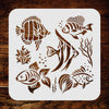 Fish Stencil - Sea Reef Fish Seaweed