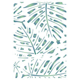 Monstera Layering Stencil- Grunge Tropical Leaf Mask use to Add Texture