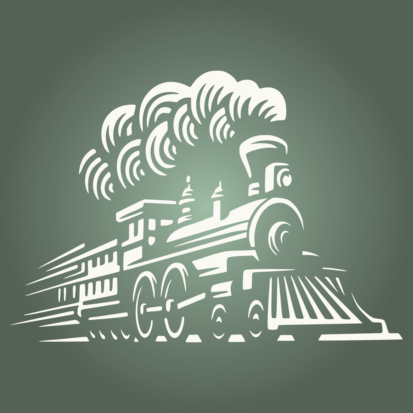 Steam Train Stencil - Railway Train Steam Engine