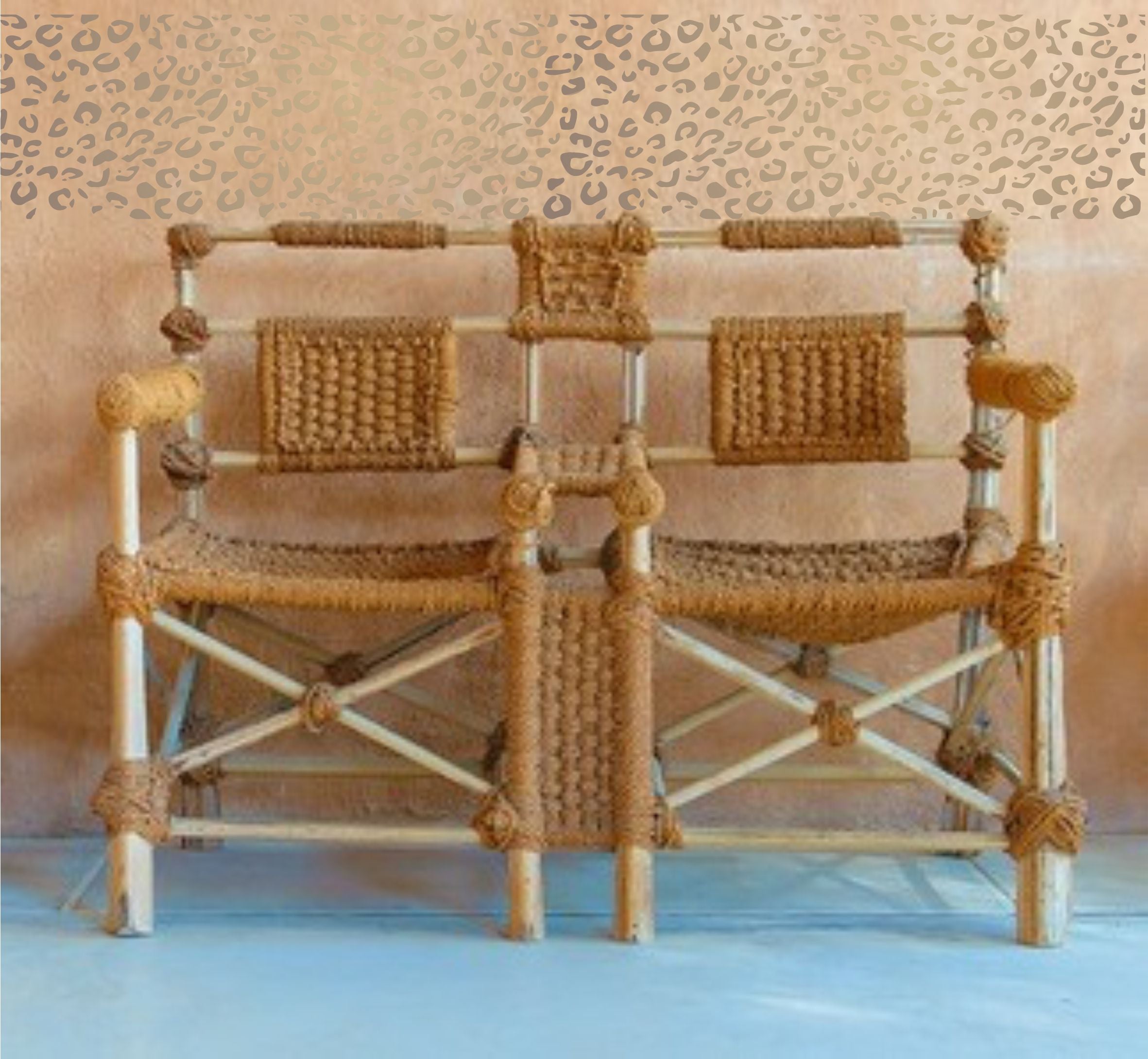 Leopard Print Stencil- Animal Skin Pattern Border