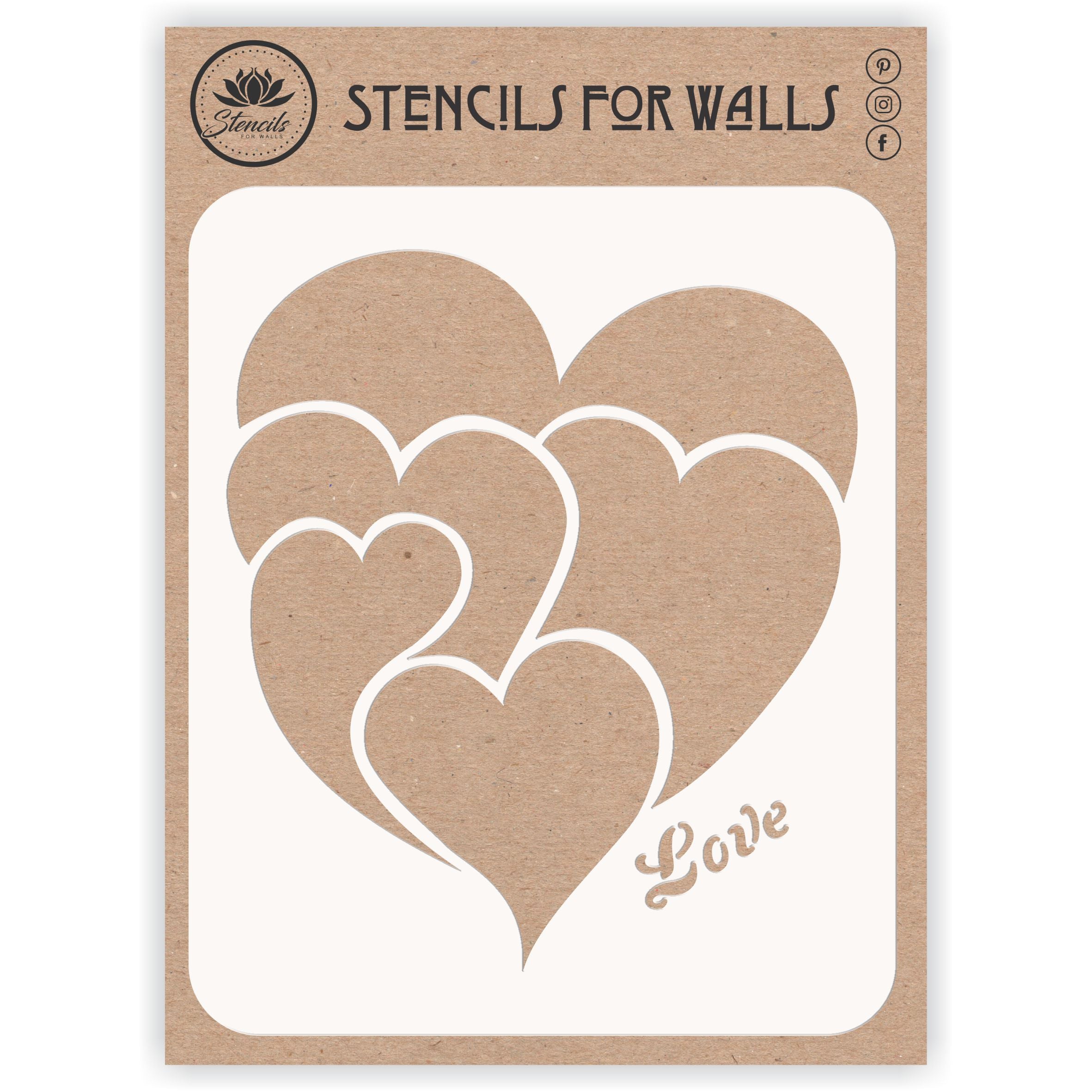 Valentines Day Love Heart Stencil- Valentine Heart Design