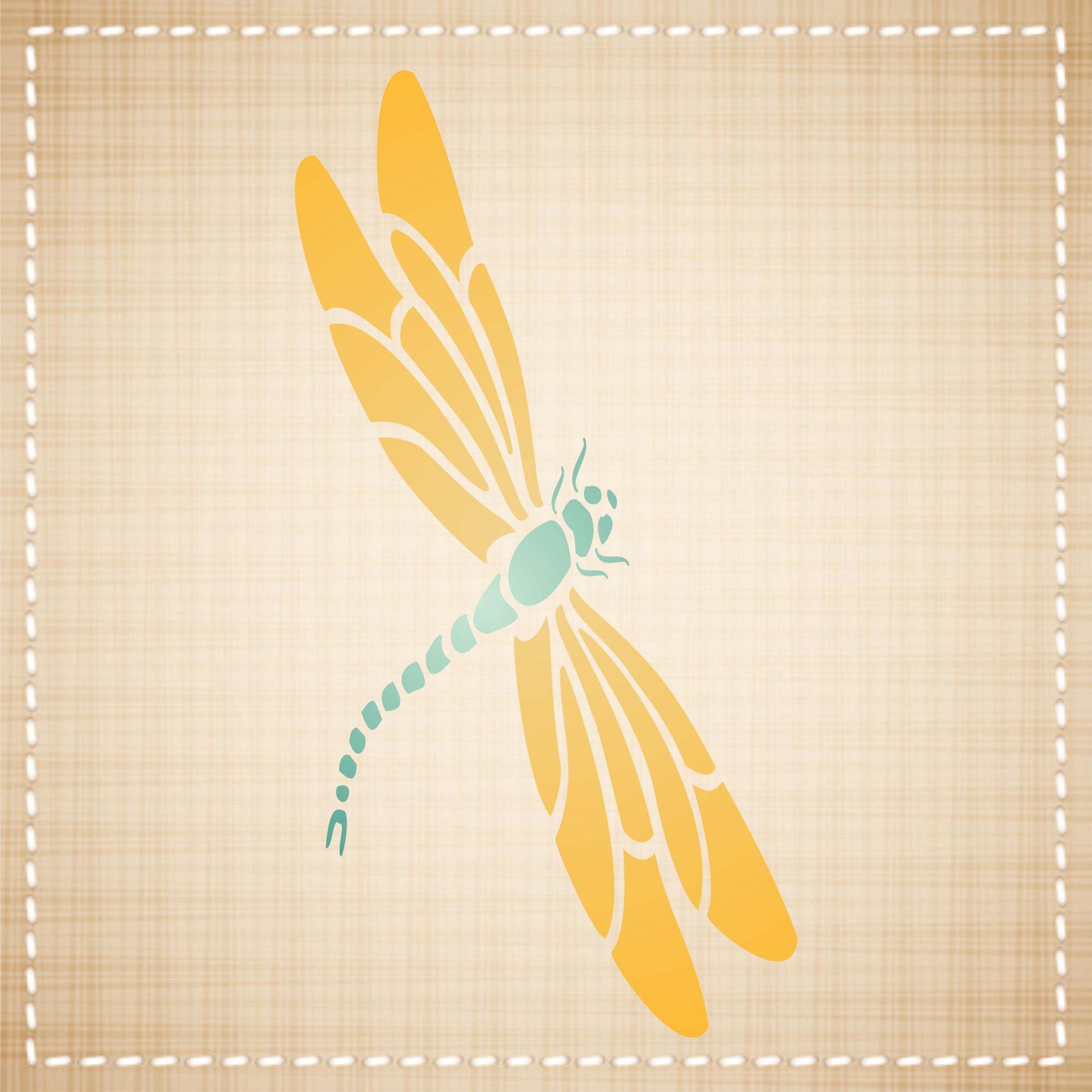 Dragonfly Stencil - Insect Bug Art Decor Cards