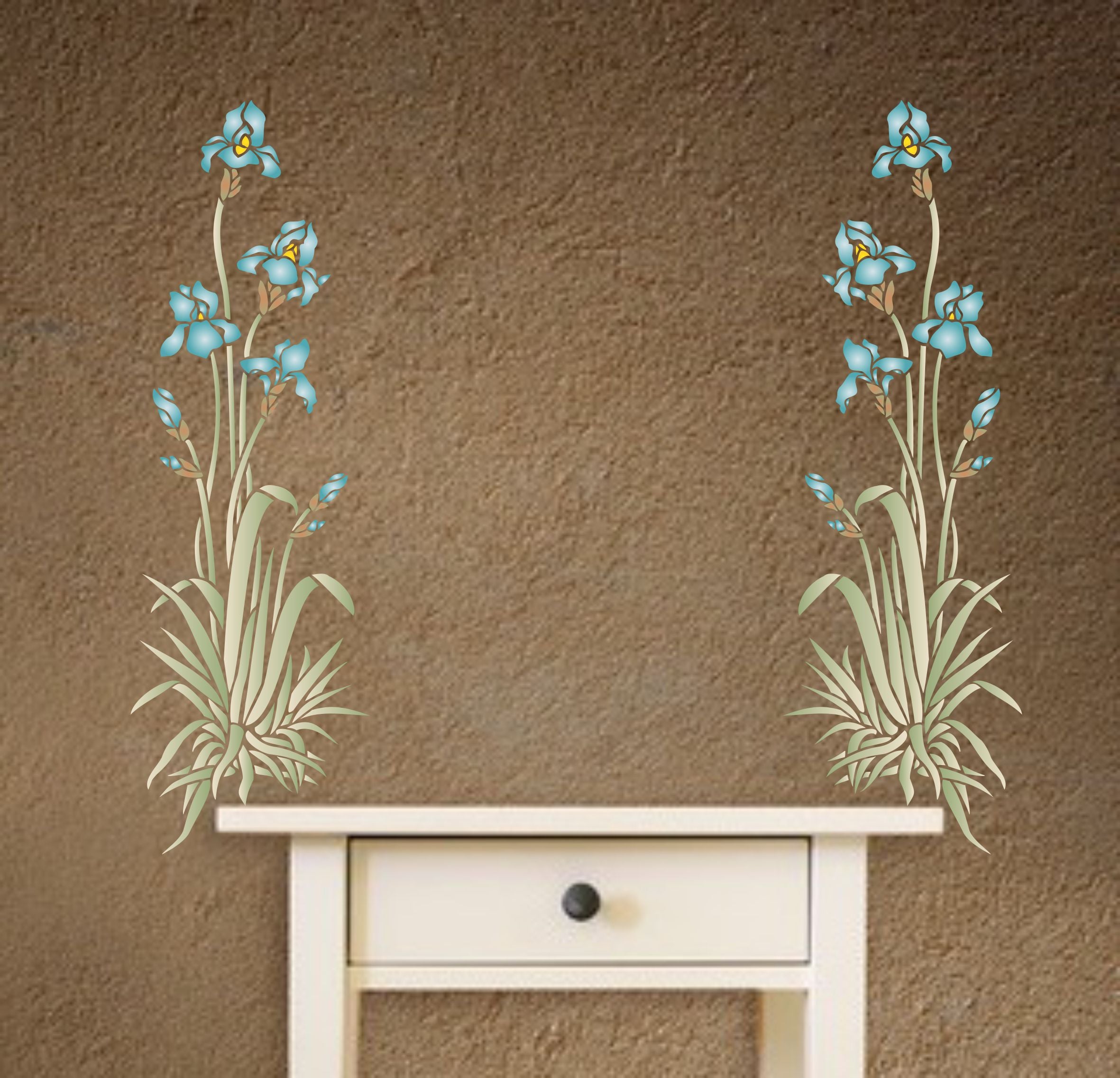 Iris Stencil- Single Flower Floral Plant