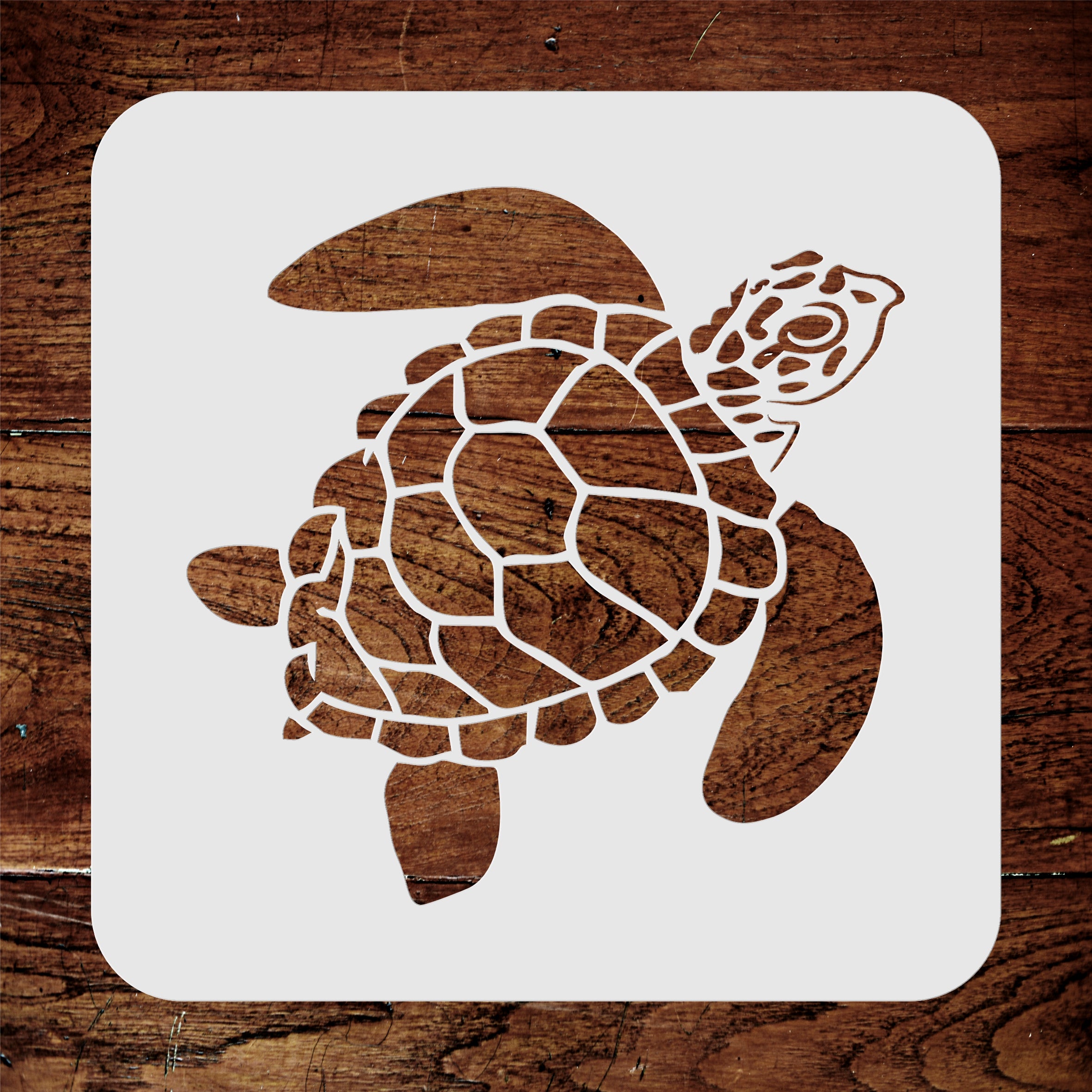 Turtle Stencil - Sea Ocean Nautical Seashore Reef Fish