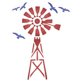 Windmill Stencil - Farmhouse Wind Mill