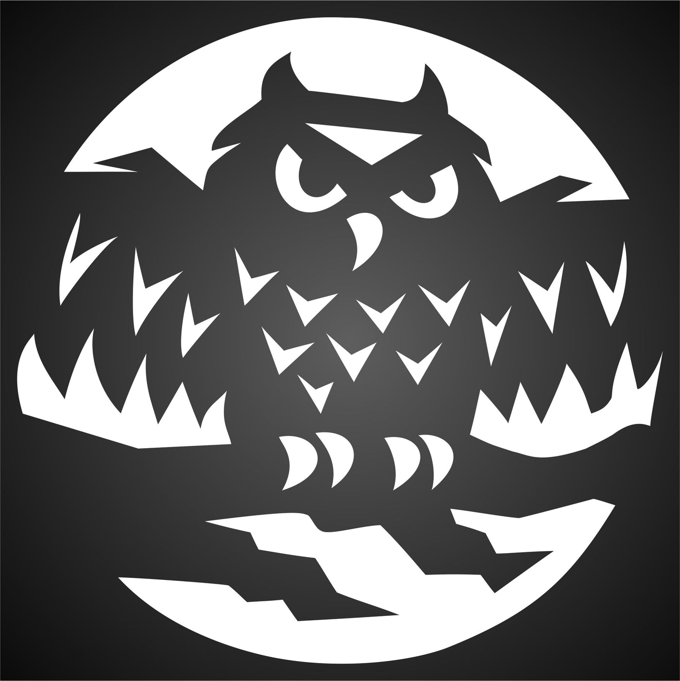 Halloween Owl Stencil - Scary Halloween Bird Decorative