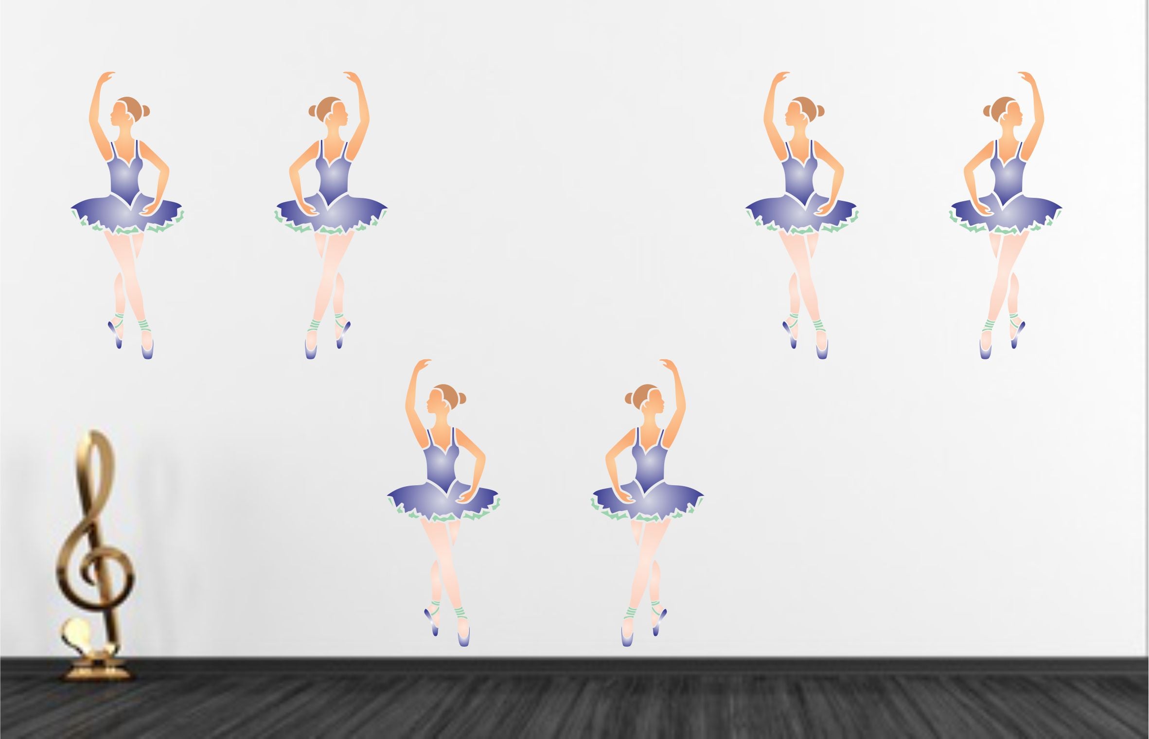 Ballerina Stencil- Ballet Dancer Ballerina Silhouette