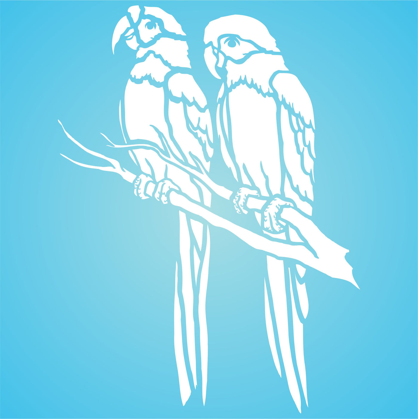 Parrot Stencil - Animal Wildlife Macaw Bird