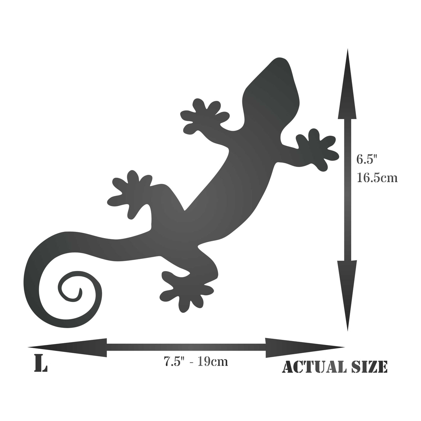 Gecko Stencil - Lizard Reptile Art Decor Cards