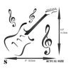 Guitar Stencil - Musical Instrument Treble Clef Music