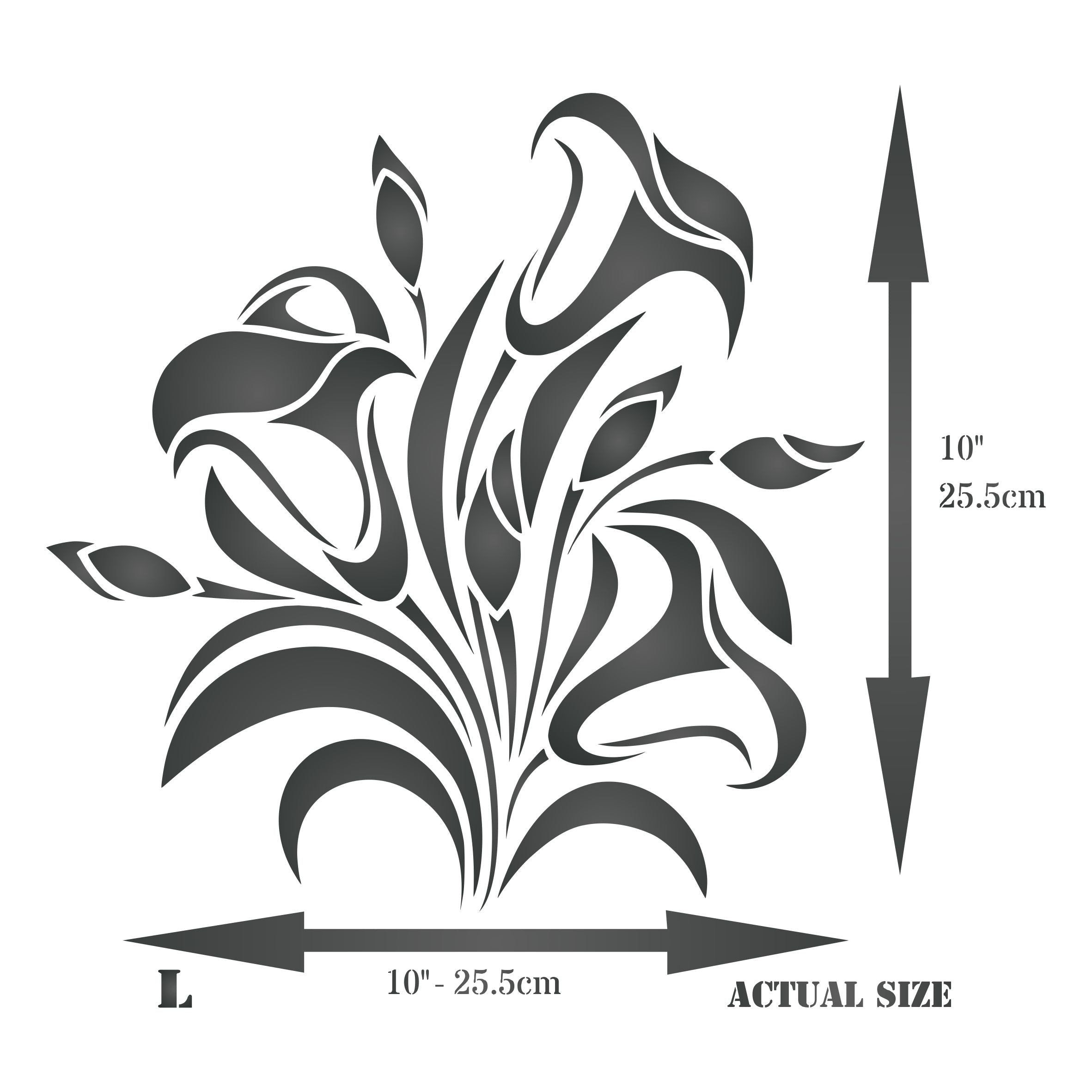 Calla Lily Stencil - Flower Floral Arum Lilies