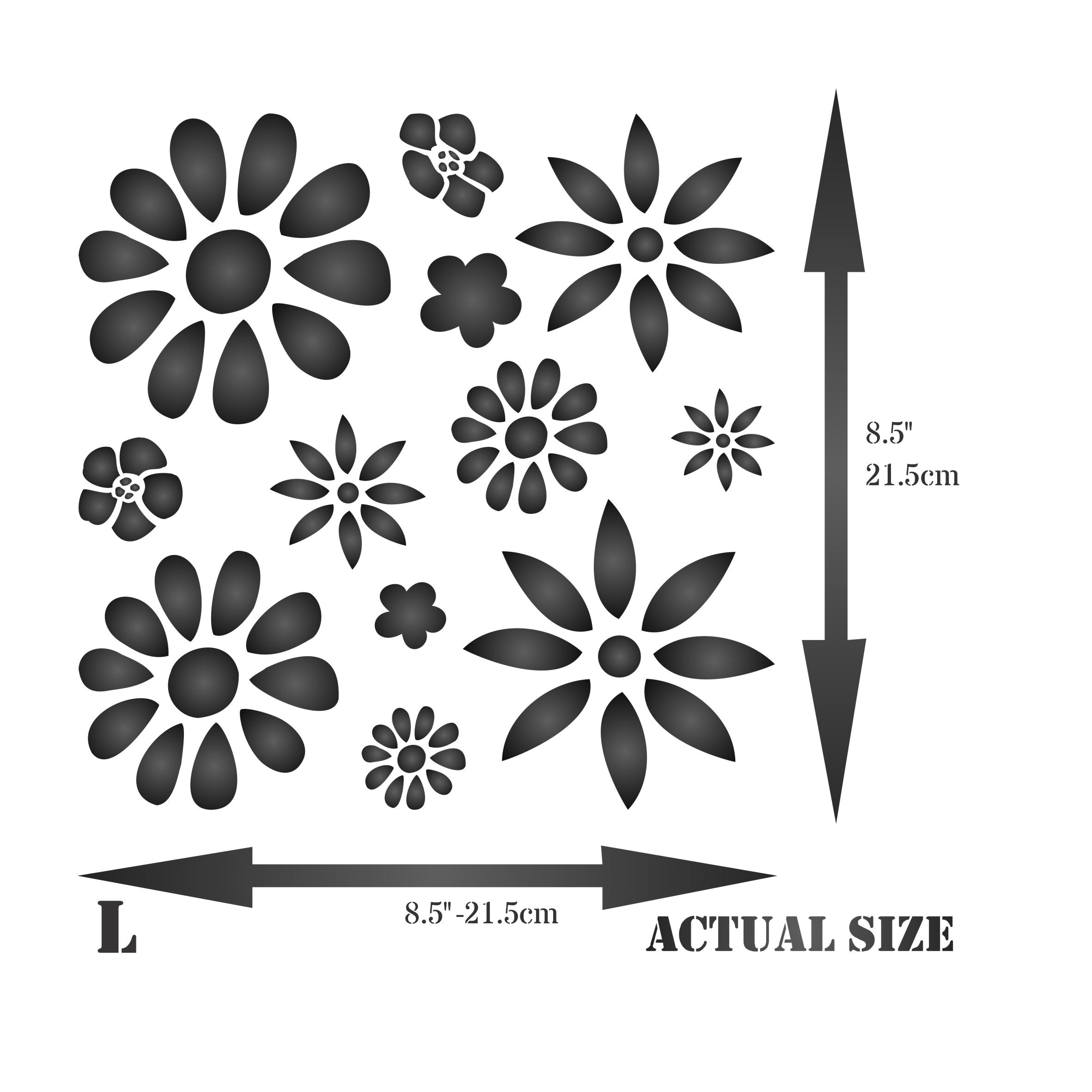 Flower Power Stencil - Mix Media Layering Flower