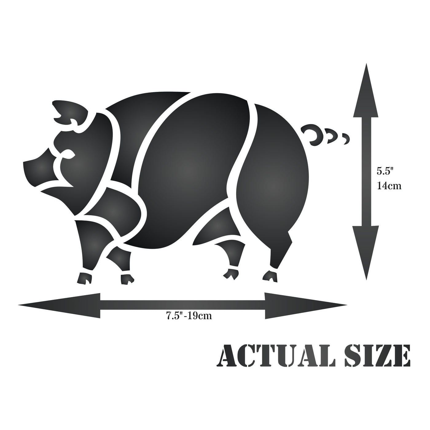 Pig Stencil- Decorative Farm Animals