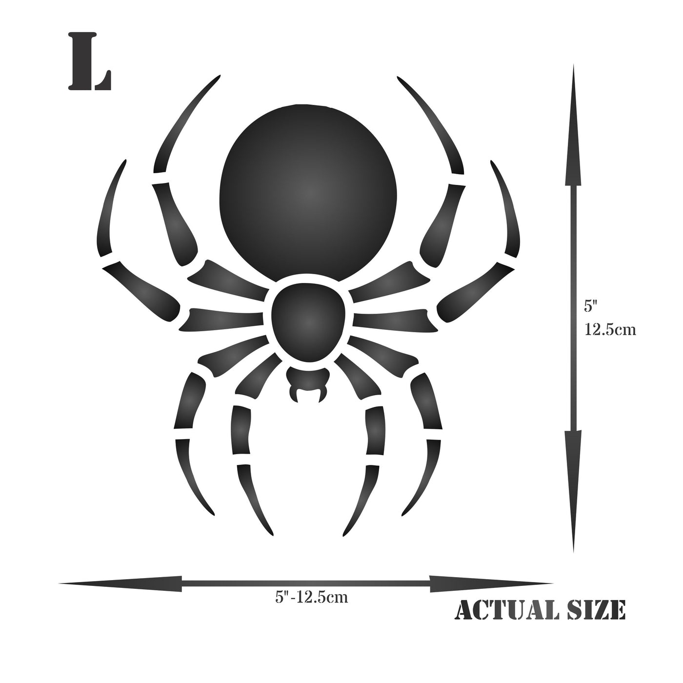 Halloween Spider Stencil - Scary Large Spider Insect Bug