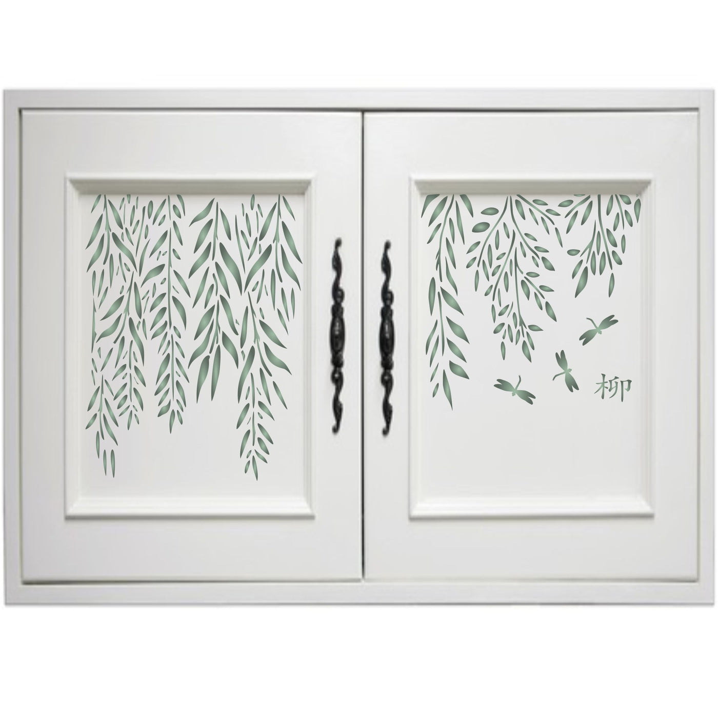 Willow Leaves Stencil (2pc) - Weeping Willow Leaves Leafy Hanging