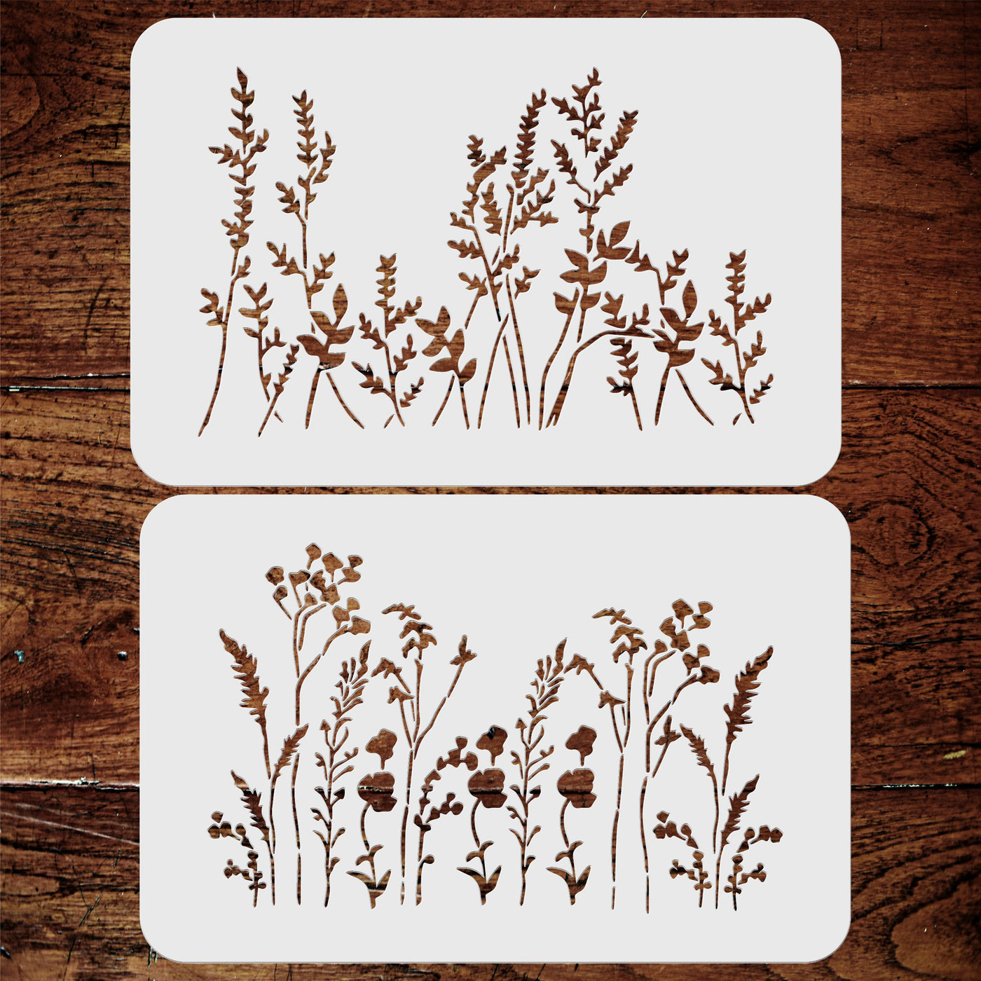 Grasses Stencil (2pc)- Use Border Layering to add Texture and Design