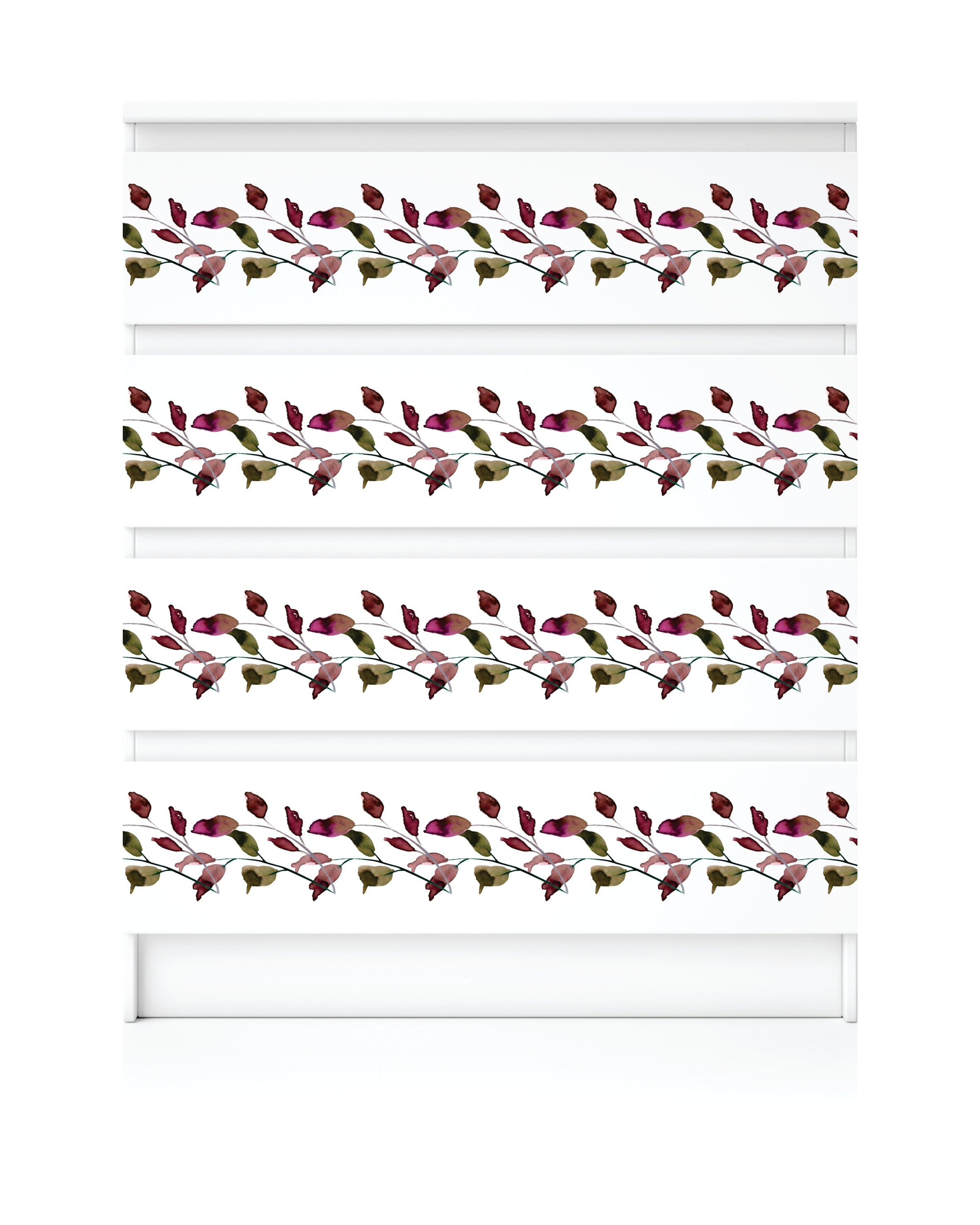 Leaf Border Rice Paper- 3 Sheets Printed Mulberry Paper Border 36gsm