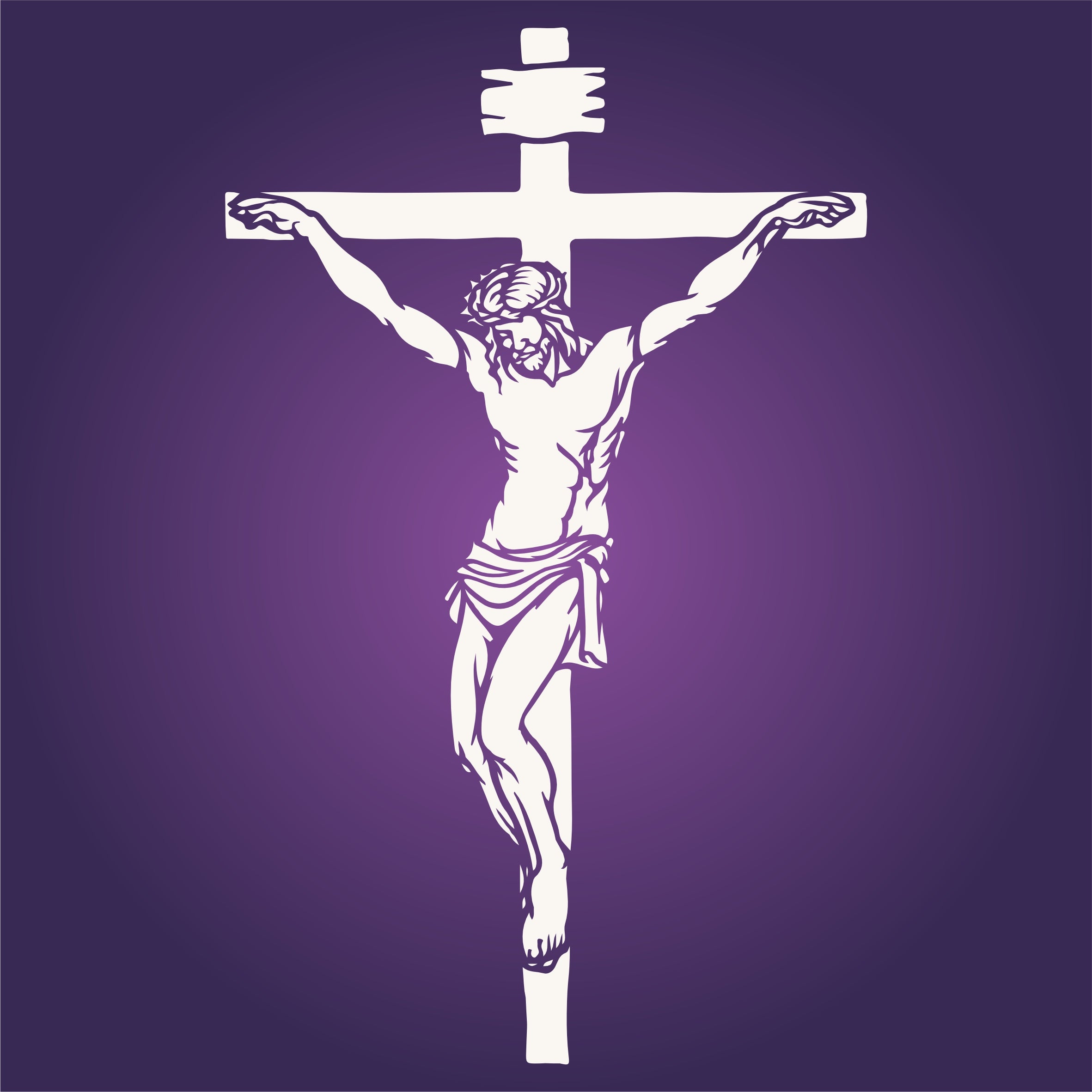 Crucifixion Stencil - Christian Catholic Religious Cross Crucifix Jesus