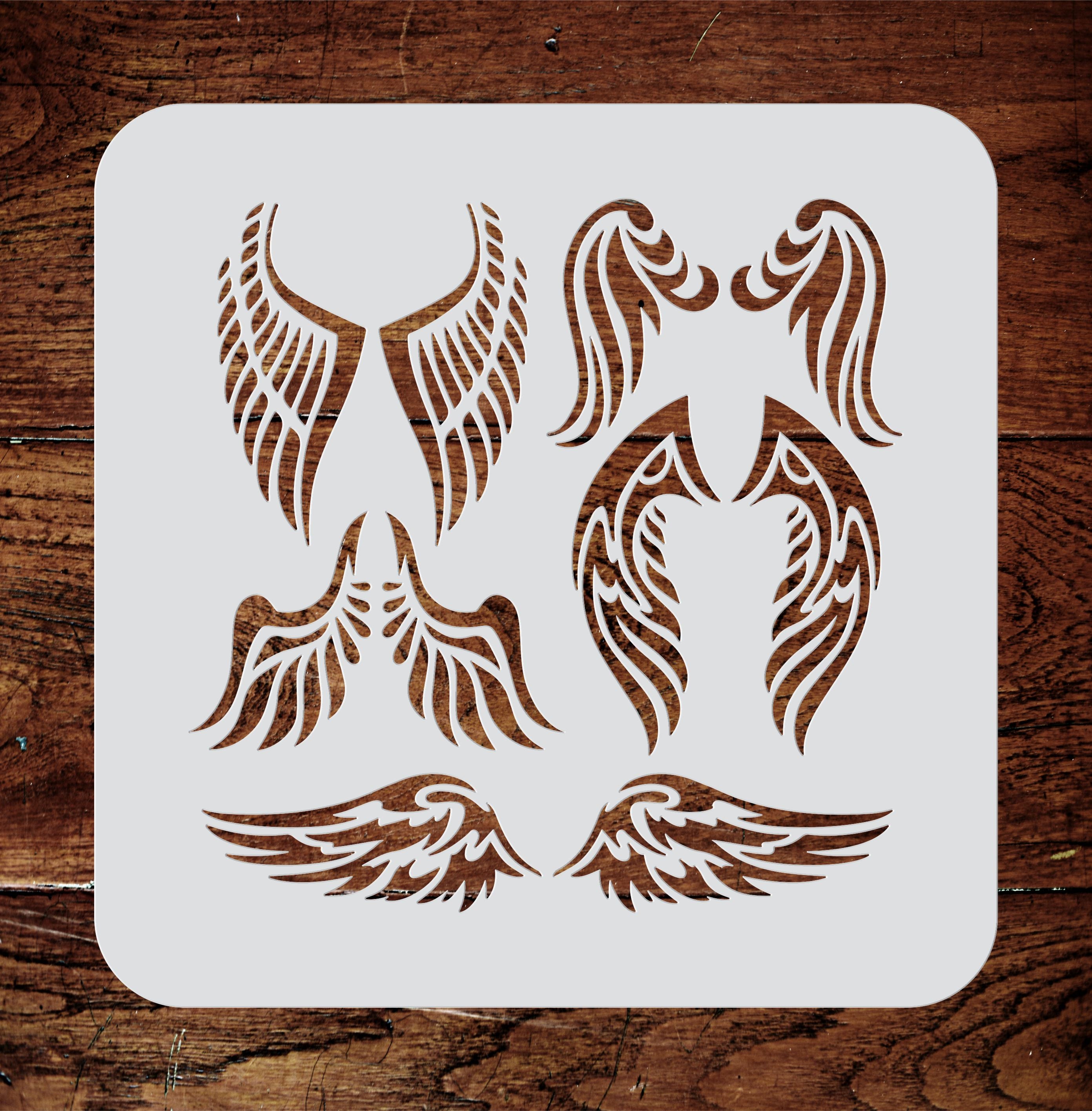 Angel Wing Stencil - Christian Guardian Angel Wings