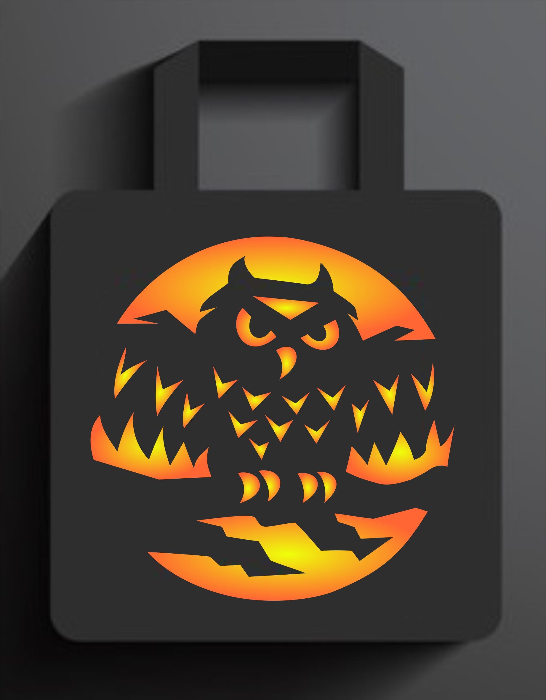 Halloween Owl Stencil - Scary Halloween Bird Decorative