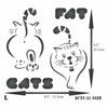 Fat Cats Stencil - Big Cat Feline