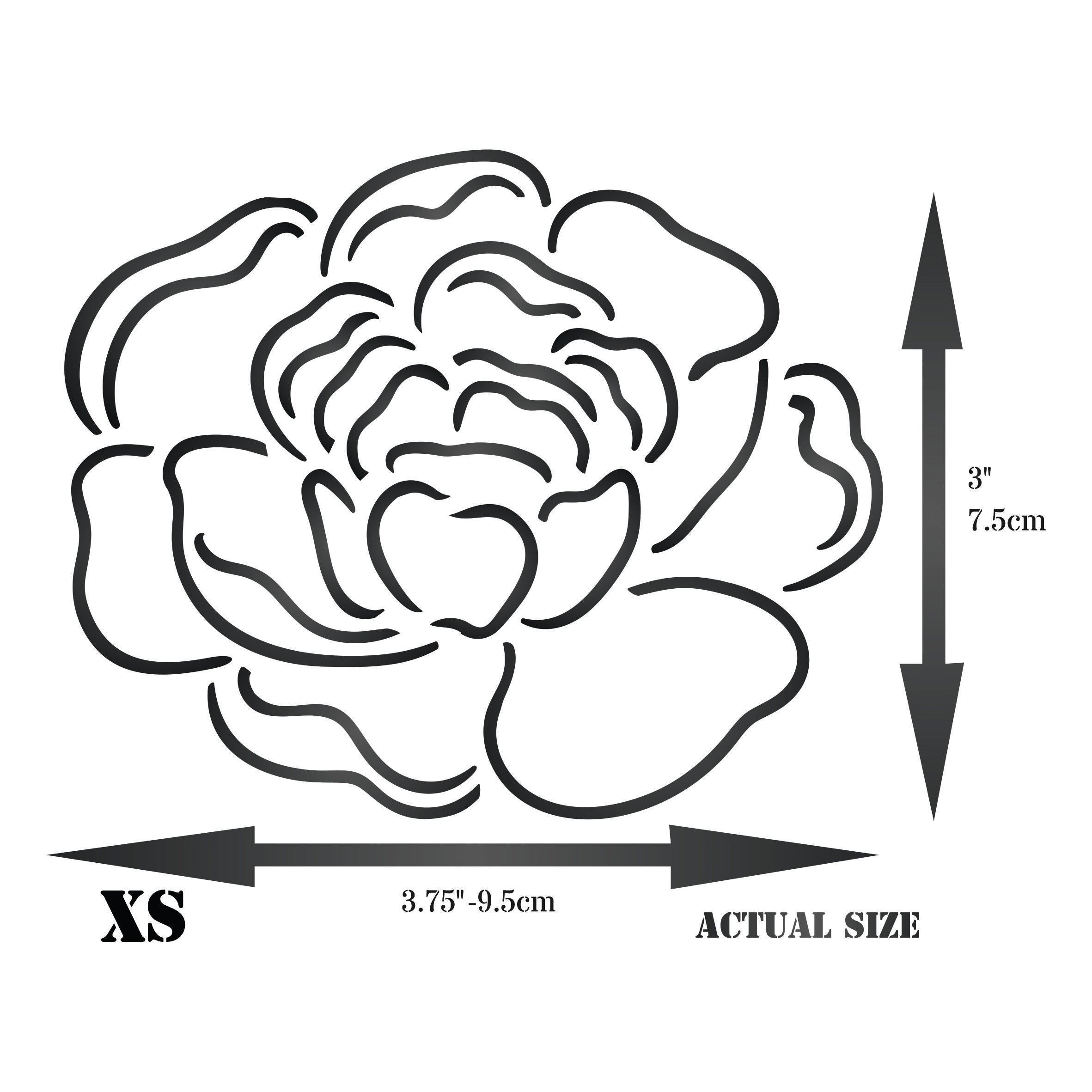 Peony Stencil - Large Flower Floral Peonies