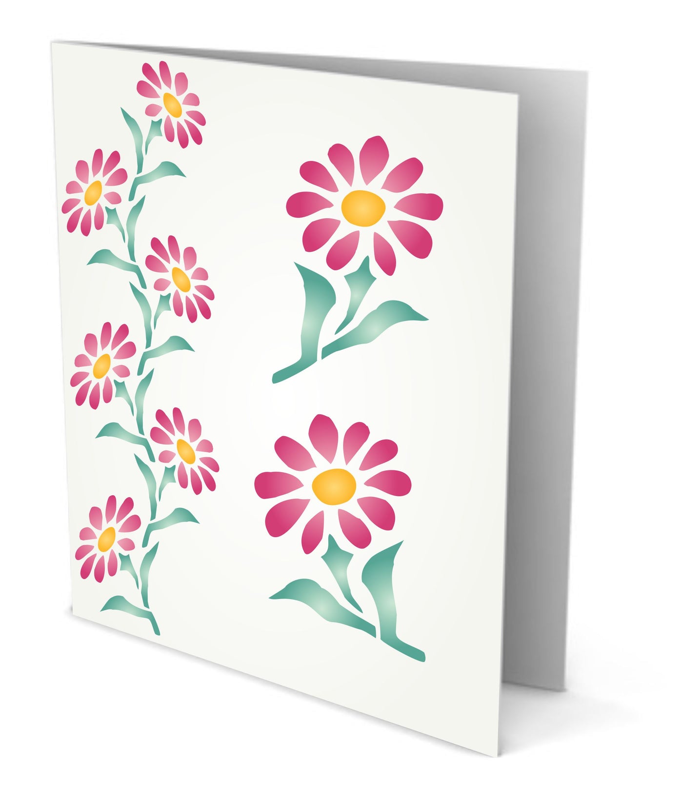 Gerbera Daisy Stencil- Mix Media Layering Classic Flower Designs