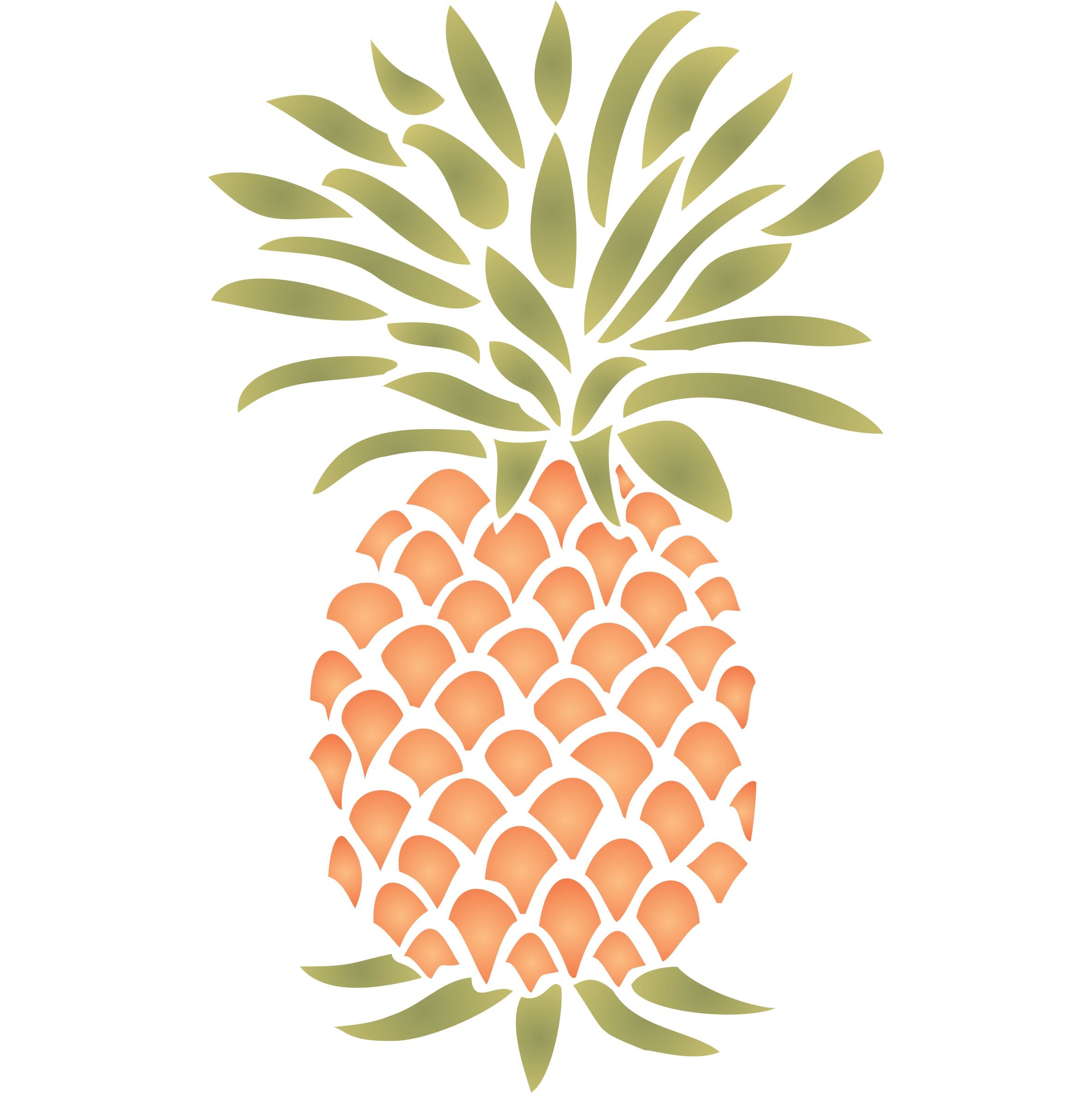 Pineapple Stencil- Classic Fruit Kitchen