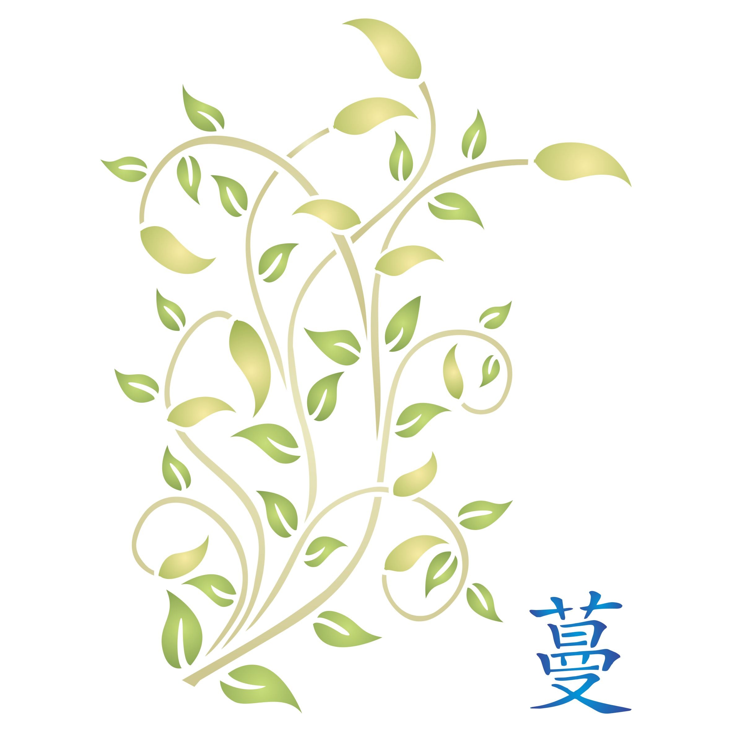 Vine Stencil - Traditional Chinese Character Creeper