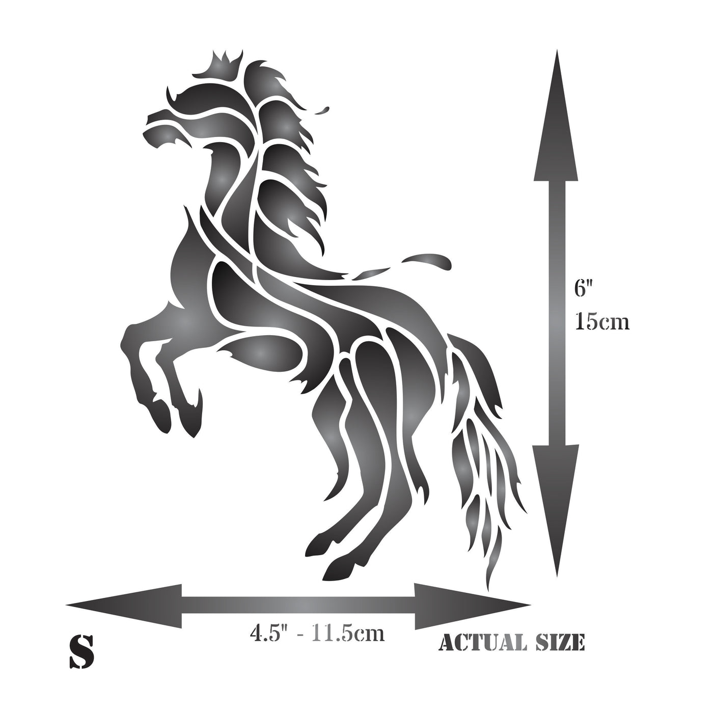 Horse Stencil - Geometric Decor Stylized Pet Animal