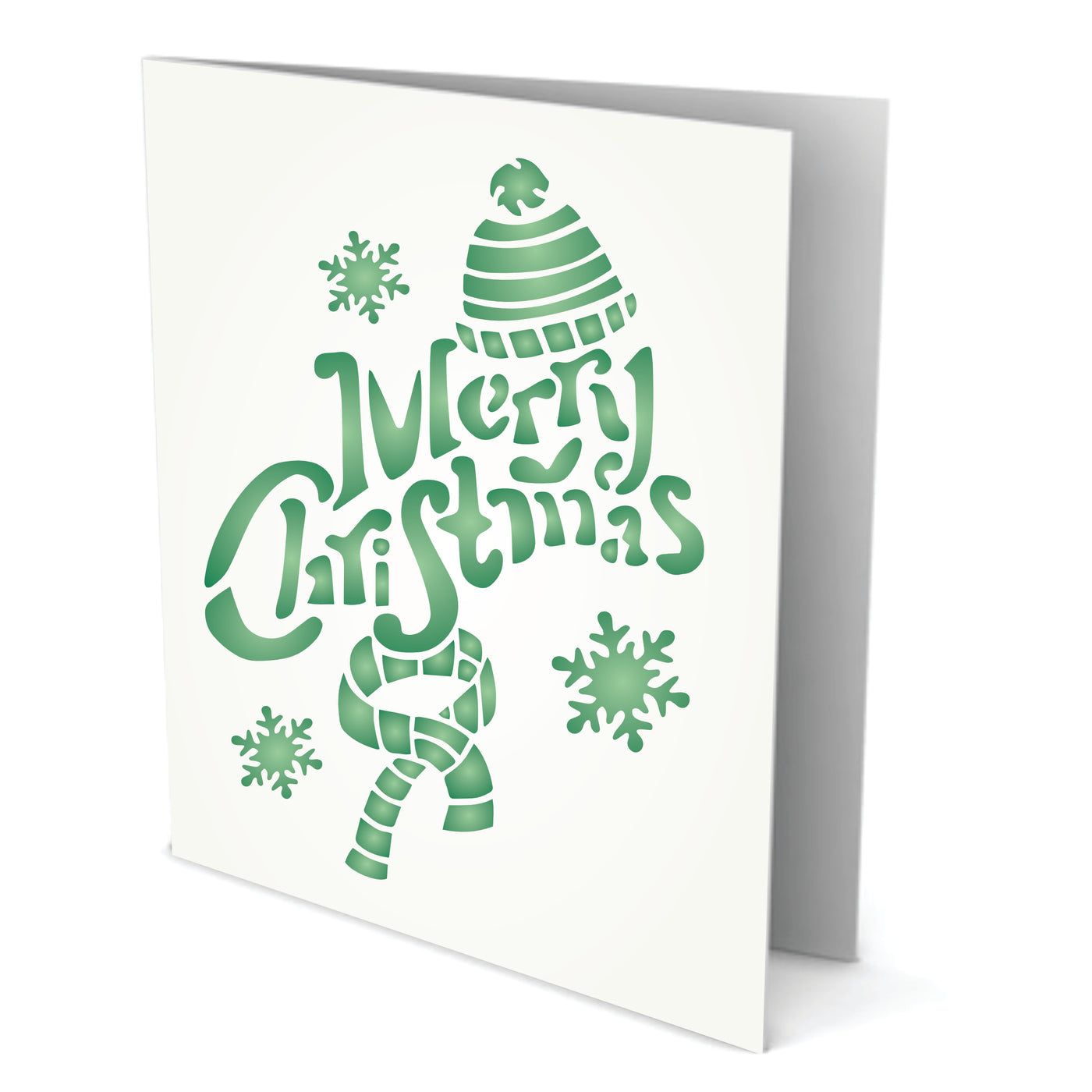 Merry Christmas Stencil - Sign Poster Card Christmas Greeting