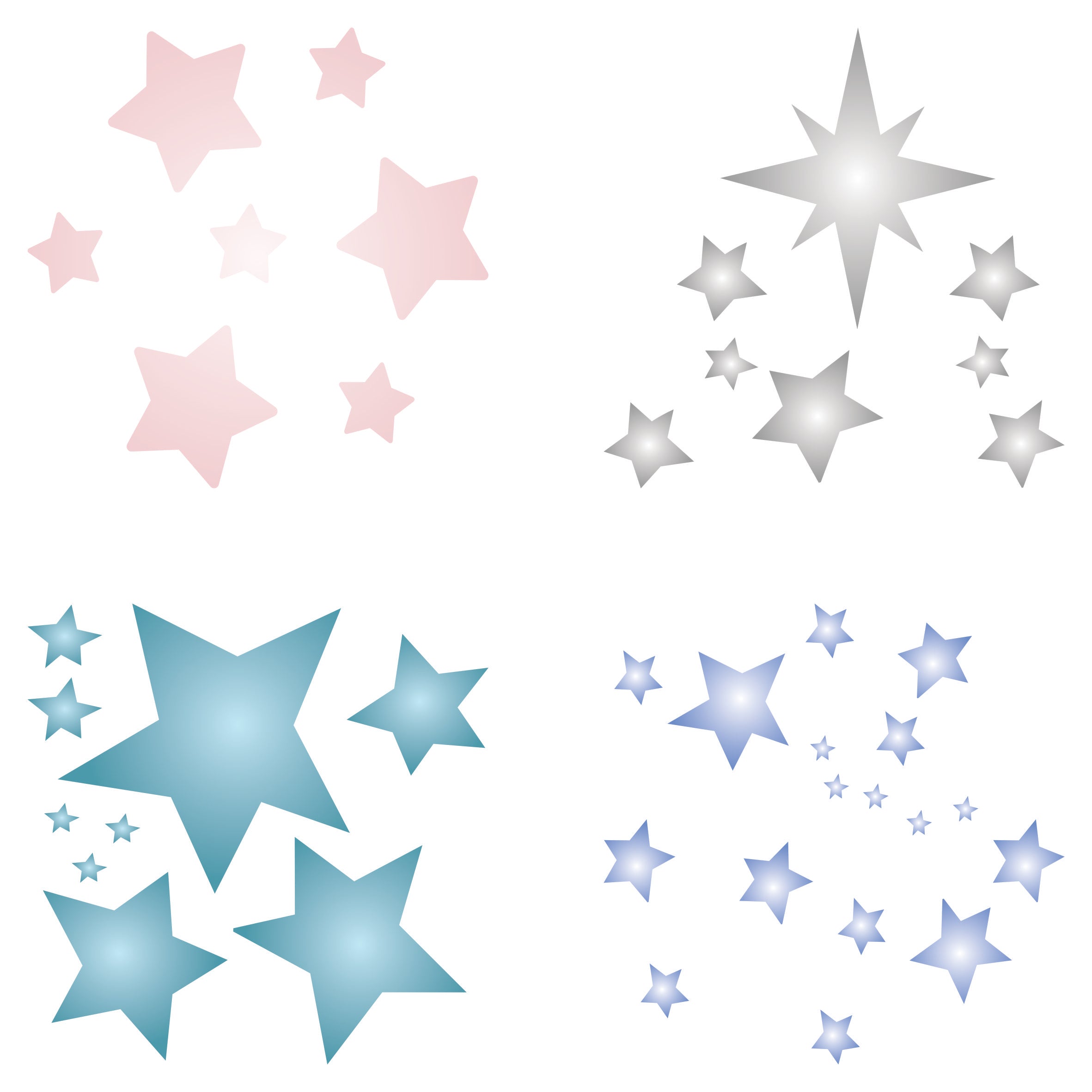 Stars Stencil - Stars Sky Cluster