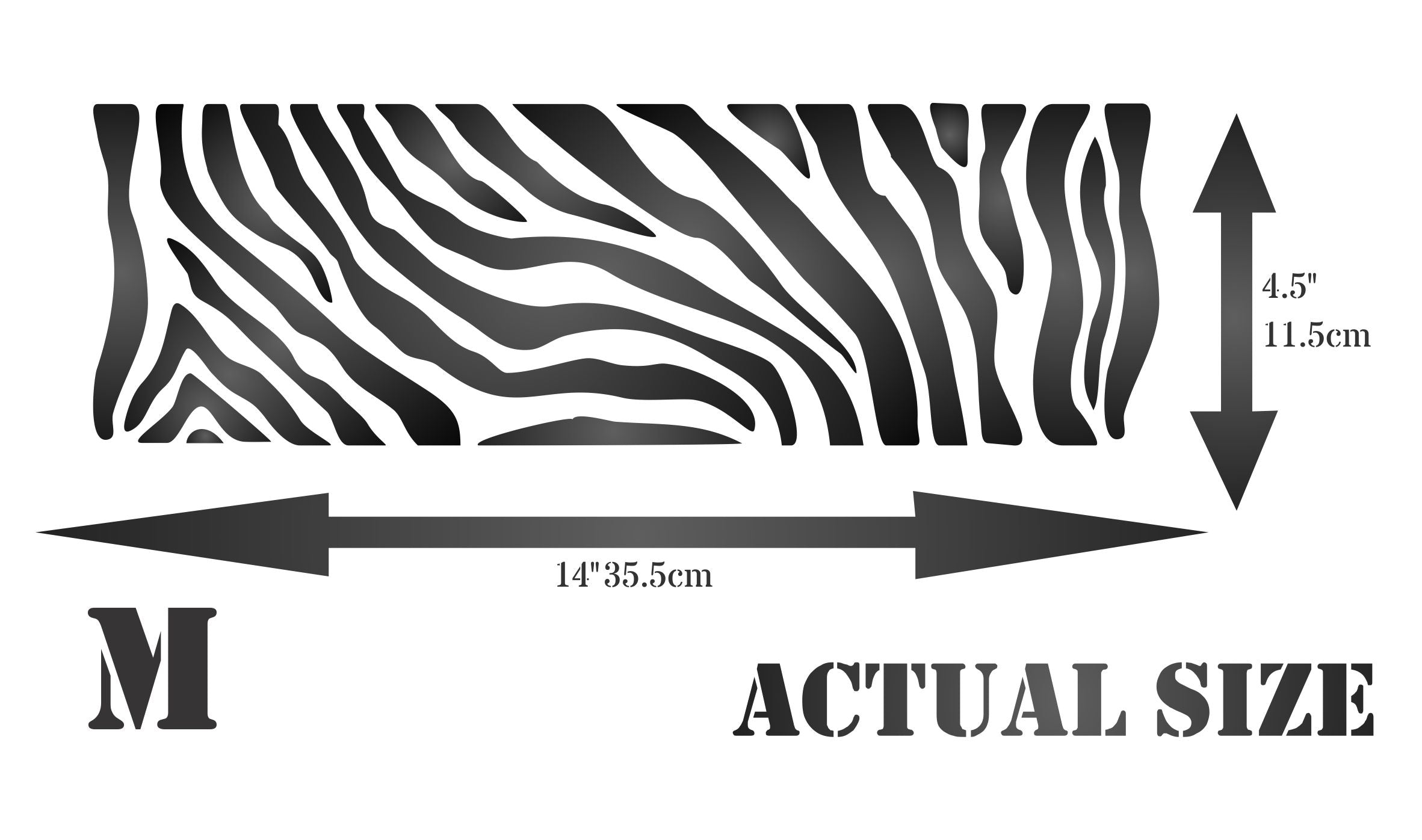 Zebra Stripe Stencil- Animal Skin Pattern Border