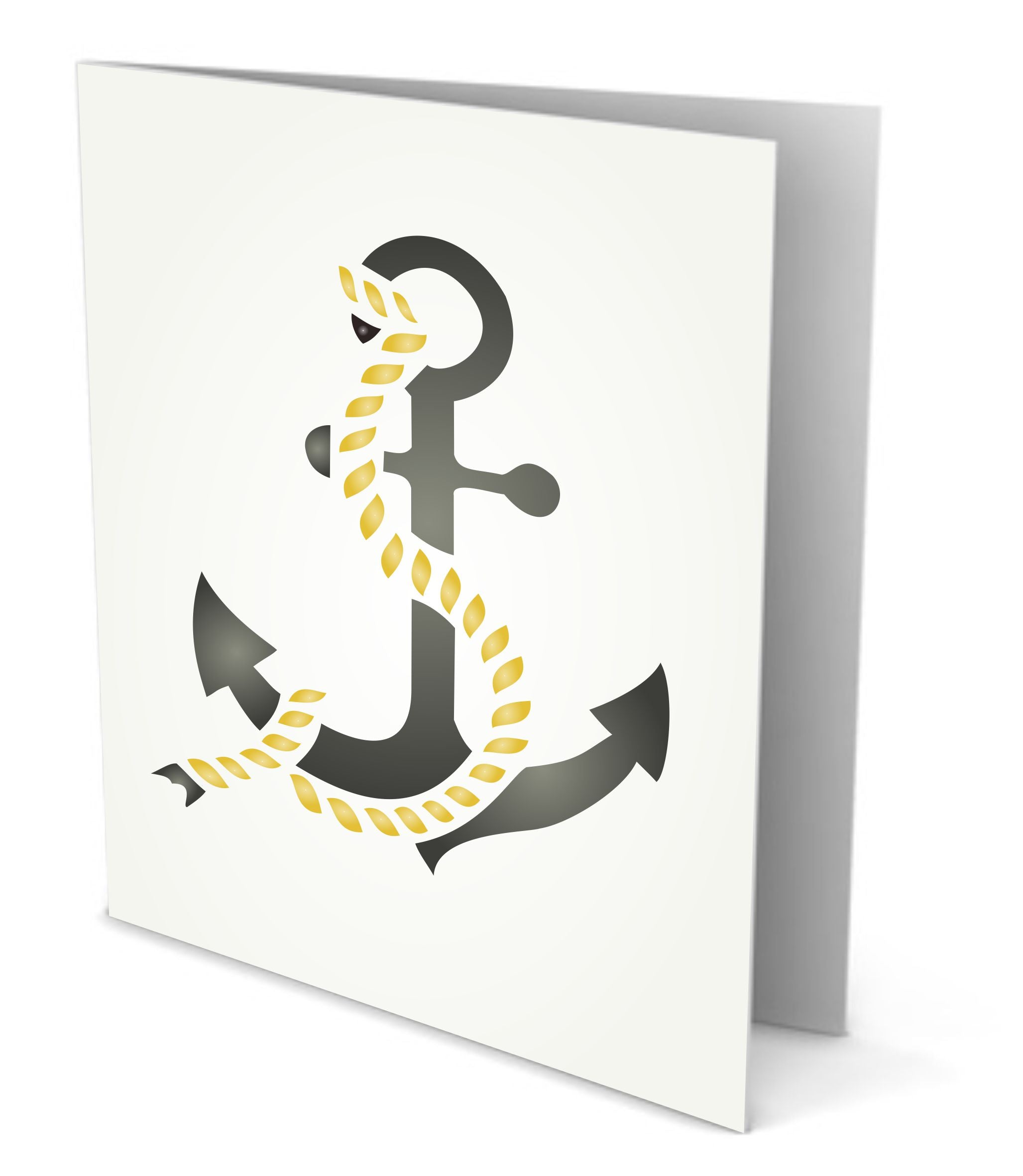 Anchor Stencil - Sea Ocean Nautical Ship Boat Seashore