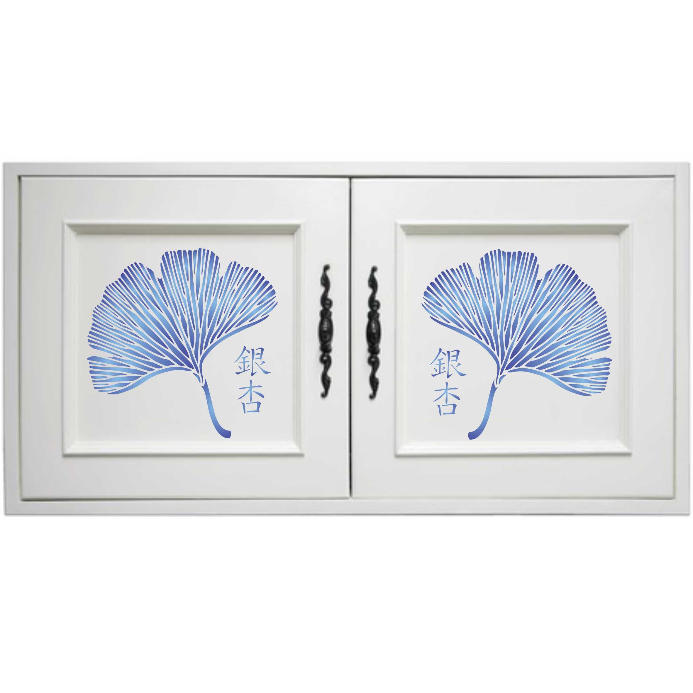 Ginkgo Leaf Stencil - Gingko Leaves Asian Chinese Character Japanese Leaf