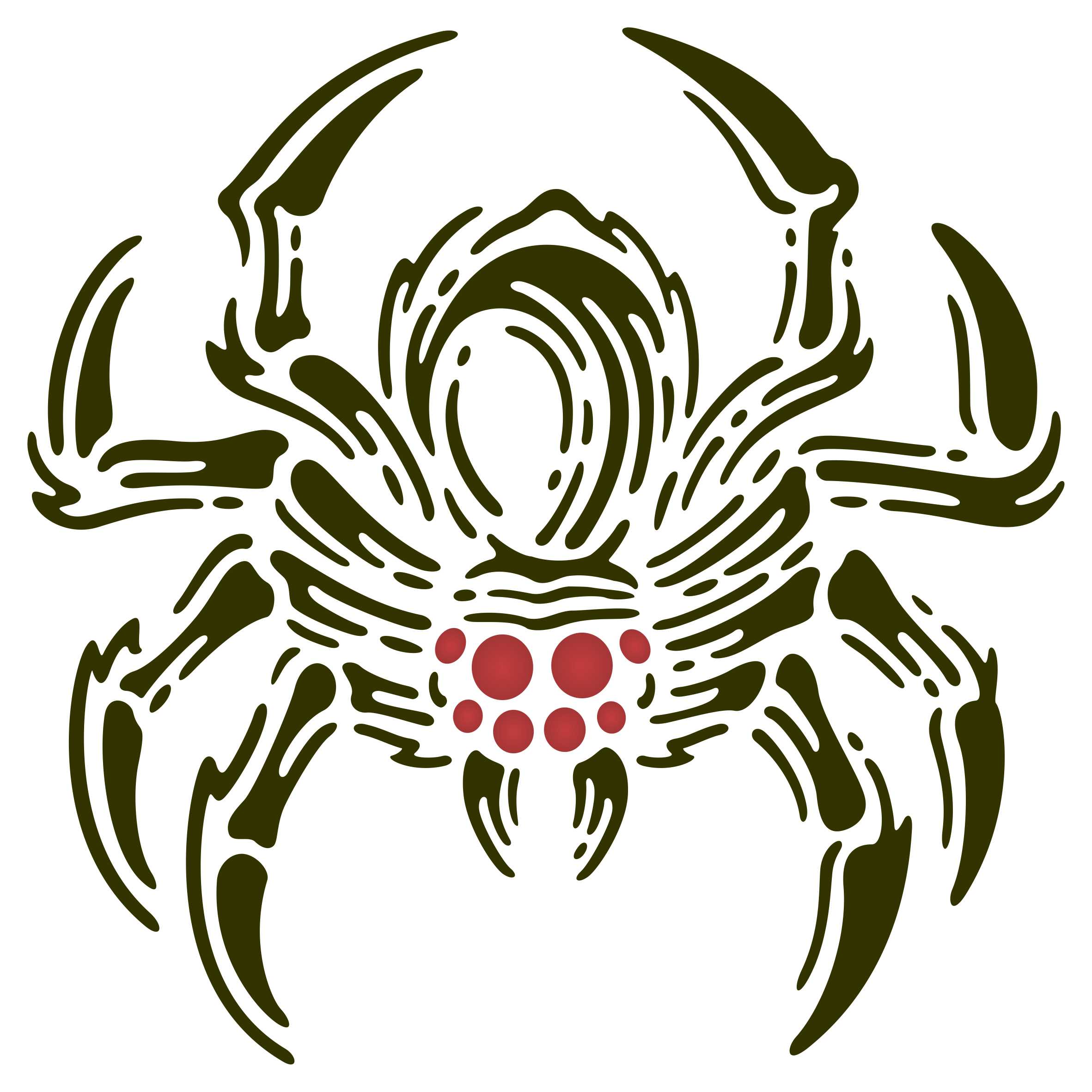 Tarantula Stencil - Large Hairy Spider Insect Bug