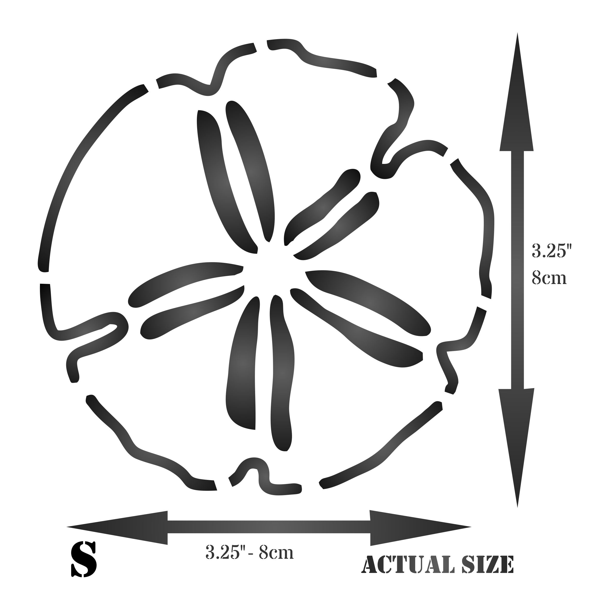 Sand Dollar Stencil - Sea Ocean Nautical Seashore Reef Fish