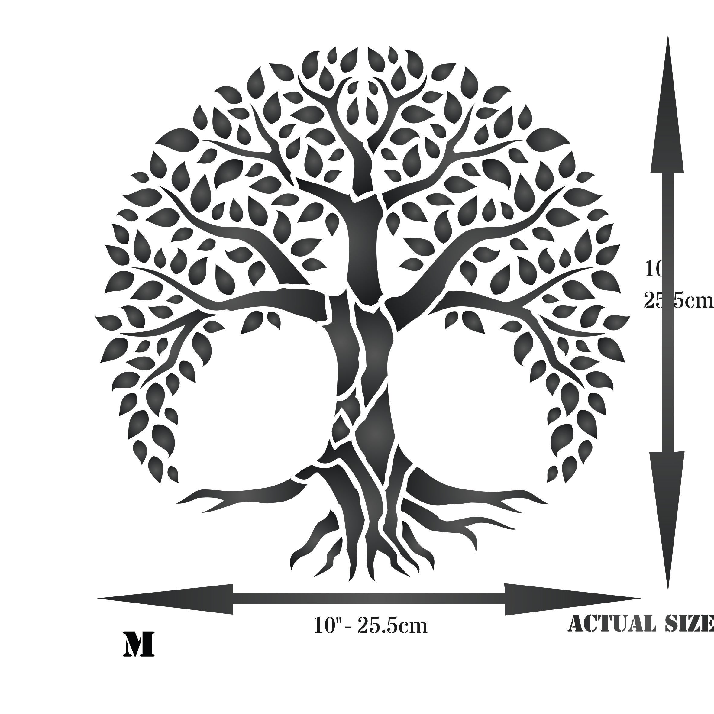 Tree of Life Stencil - Sacred Mandala World Tree