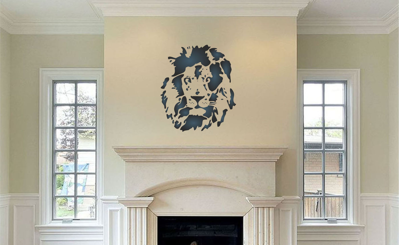 Lion Head Stencil - African Big Cat Wild Animal