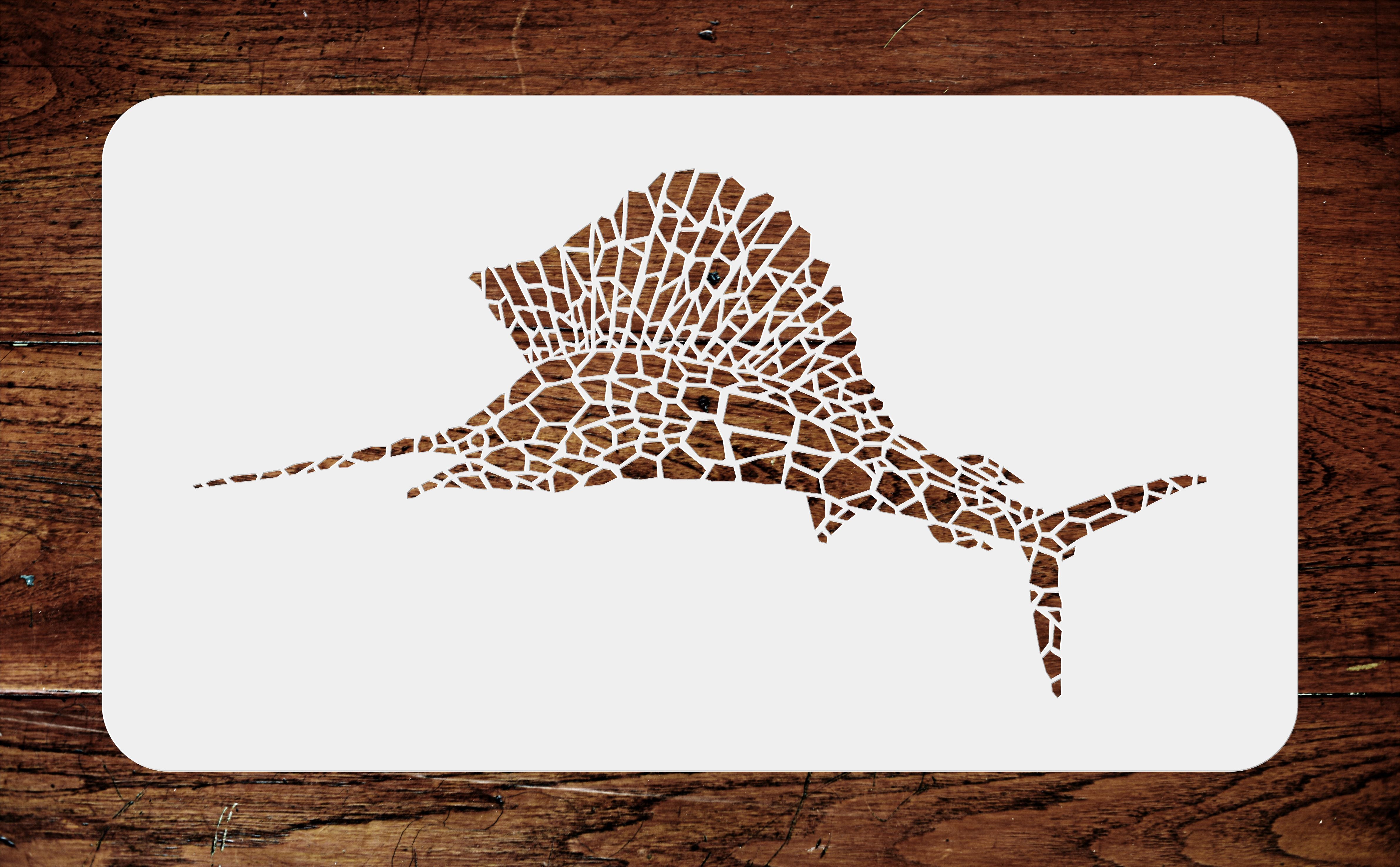 Marlin Stencil - Mosaic Fish Sailfish